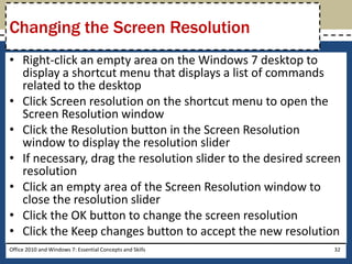 Windows Display Screen Shortcut Discovering Computers & Microsoft Office 2010 | PPTX