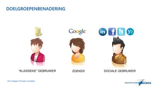 DOELGROEPENBENADERING 
“KLASSIEKE” GEBRUIKER ZOEKER SOCIALE GEBRUIKER 
Arno Flapper, Prinicipal consultant 
 