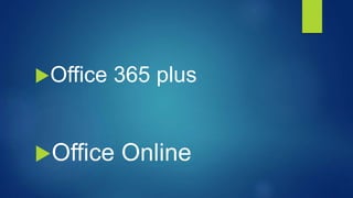 Office 365 plus
Office Online
 