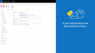 It can only be done one
document at a time…
 