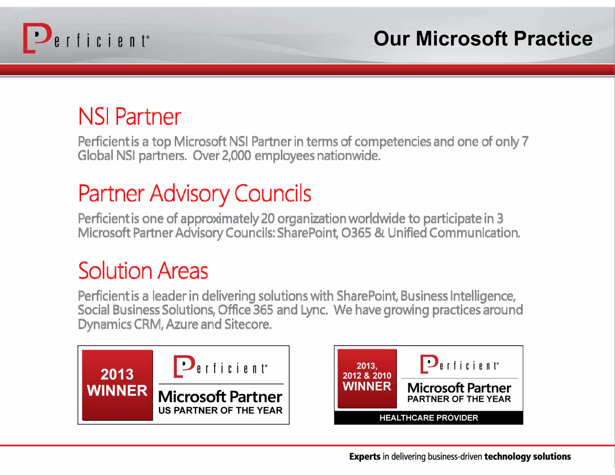 Our Microsoft Practice

 