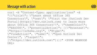 Outlook Json Office 365 Connectors | PPTX