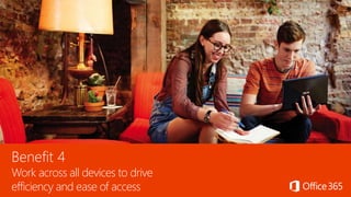 Benefit 4
Work across all devices to drive
efficiency and ease of access
 
