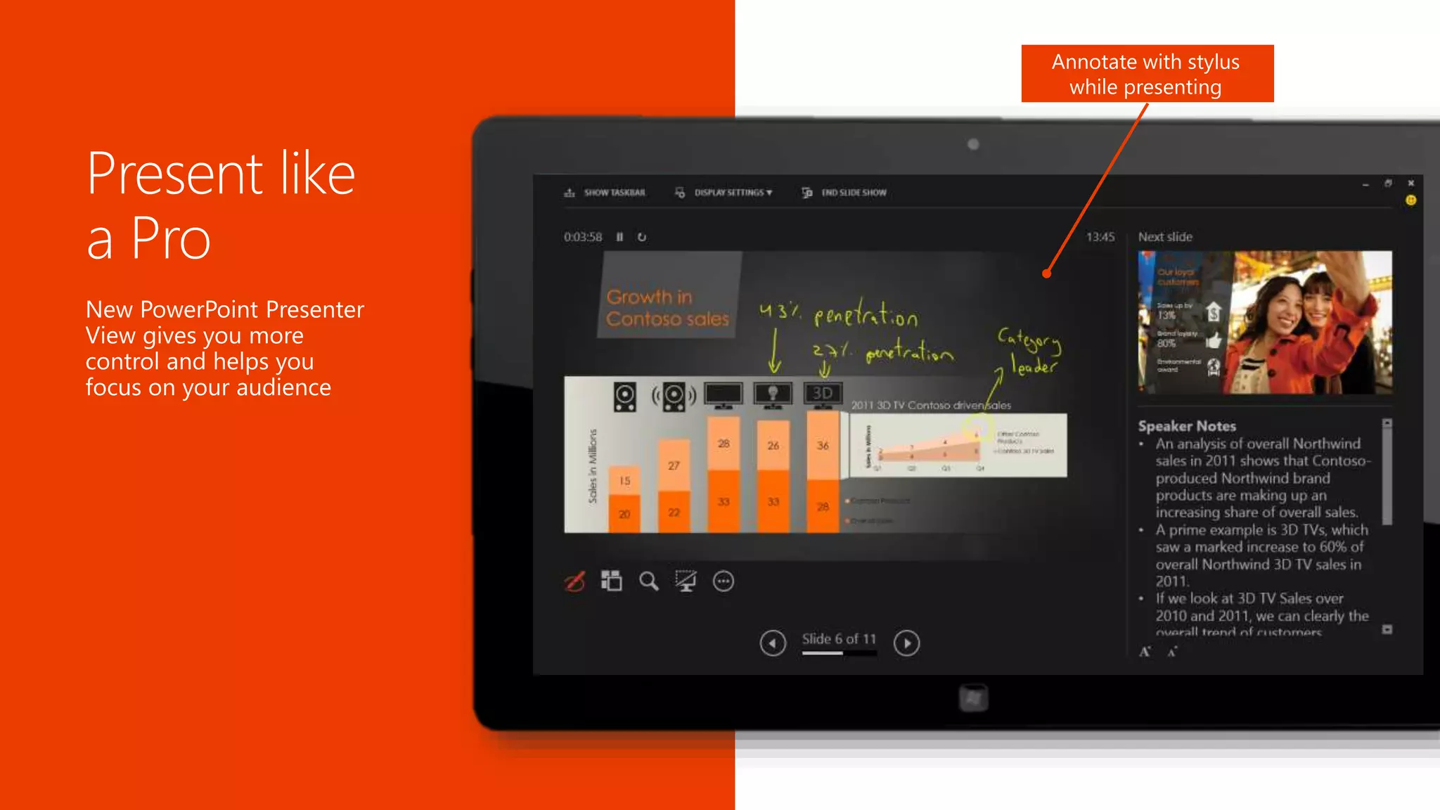 Annotate with stylus
while presenting
 