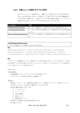 Office 365 PowerShell ガイド