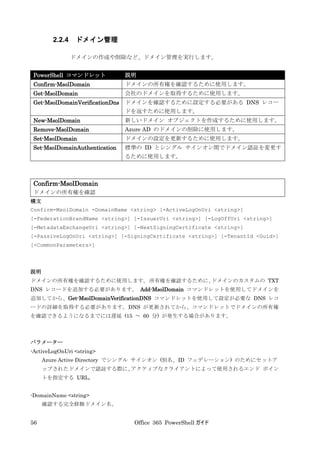 Office 365 PowerShell ガイド