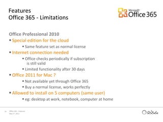 Conduct online meetings with colleagues, partners, and customers, including audio, video and screen sharing