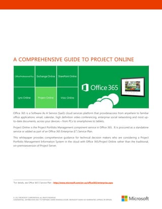 Office 365 Project Online - Comprehensive Guide | DOCX