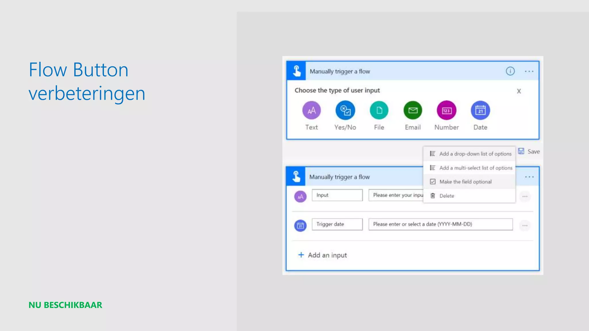 NU BESCHIKBAAR
Flow Button
verbeteringen