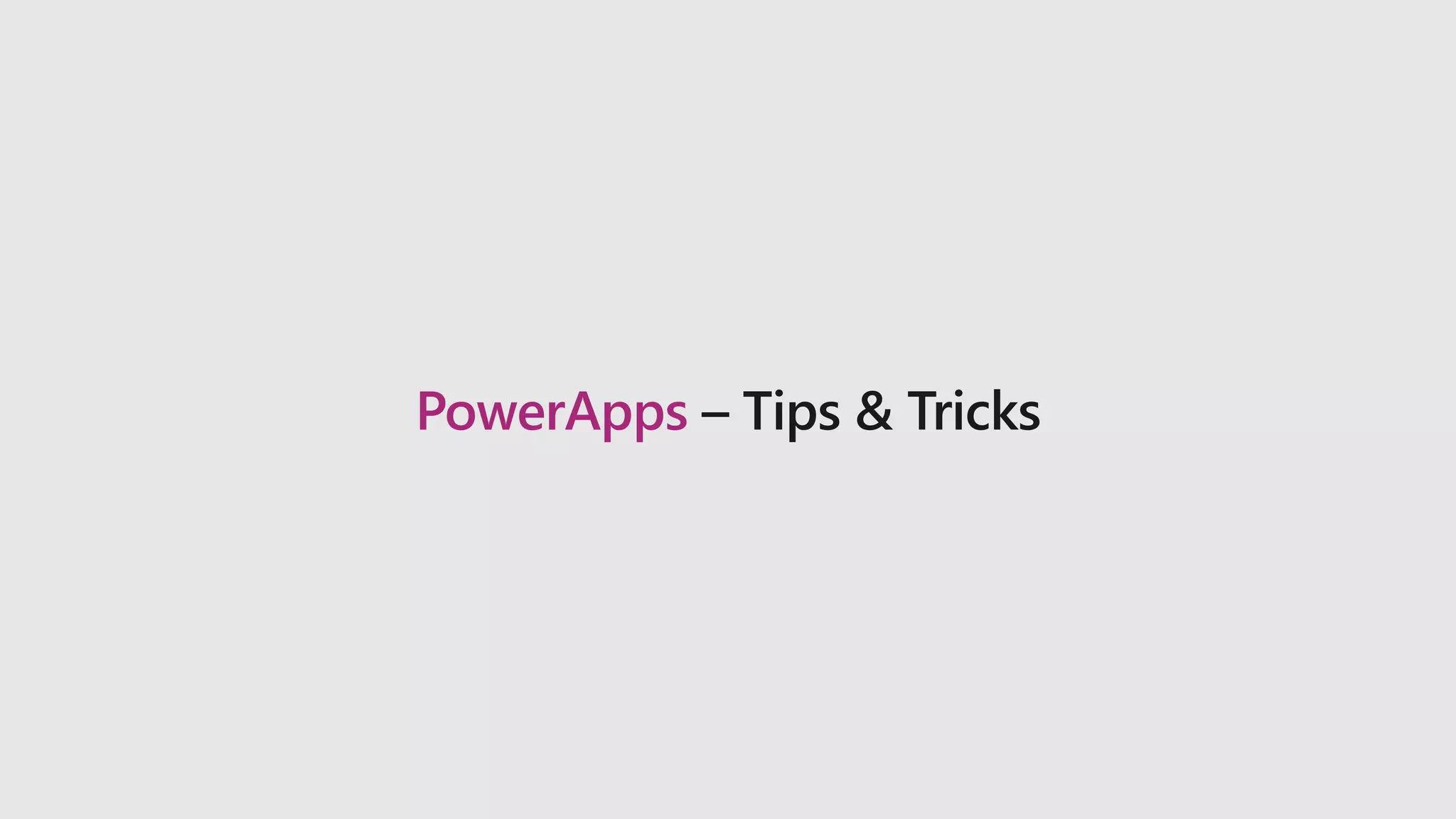 PowerApps