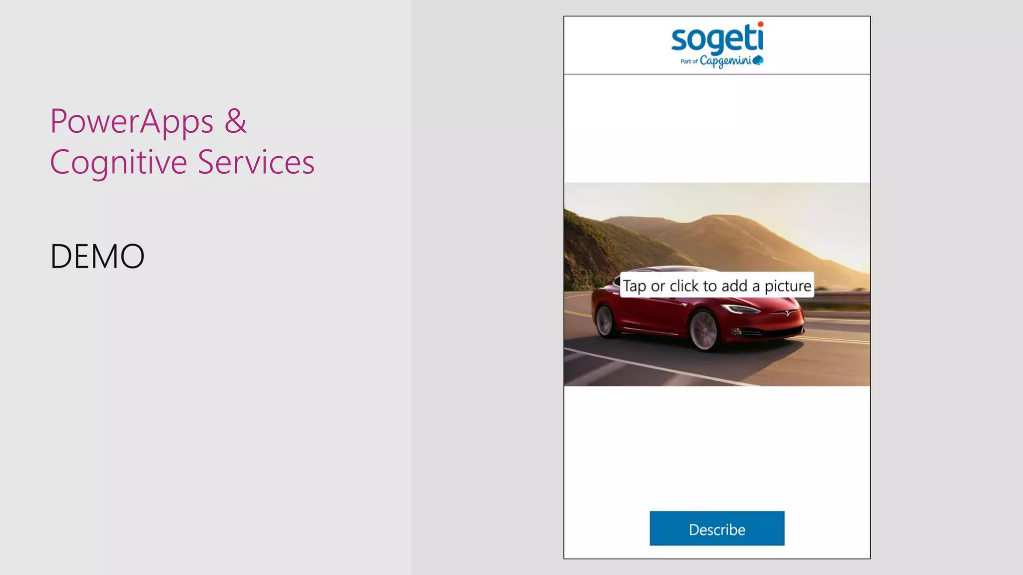 PowerApps &
Cognitive Services
DEMO