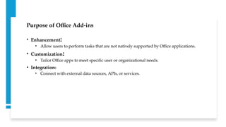 Office Add-in development using JavaScript | PPT