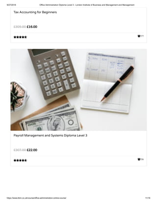 Office Administration Diploma Level 3 - LIBM | PDF