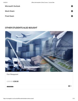 Office administration online course - course gate | PDF