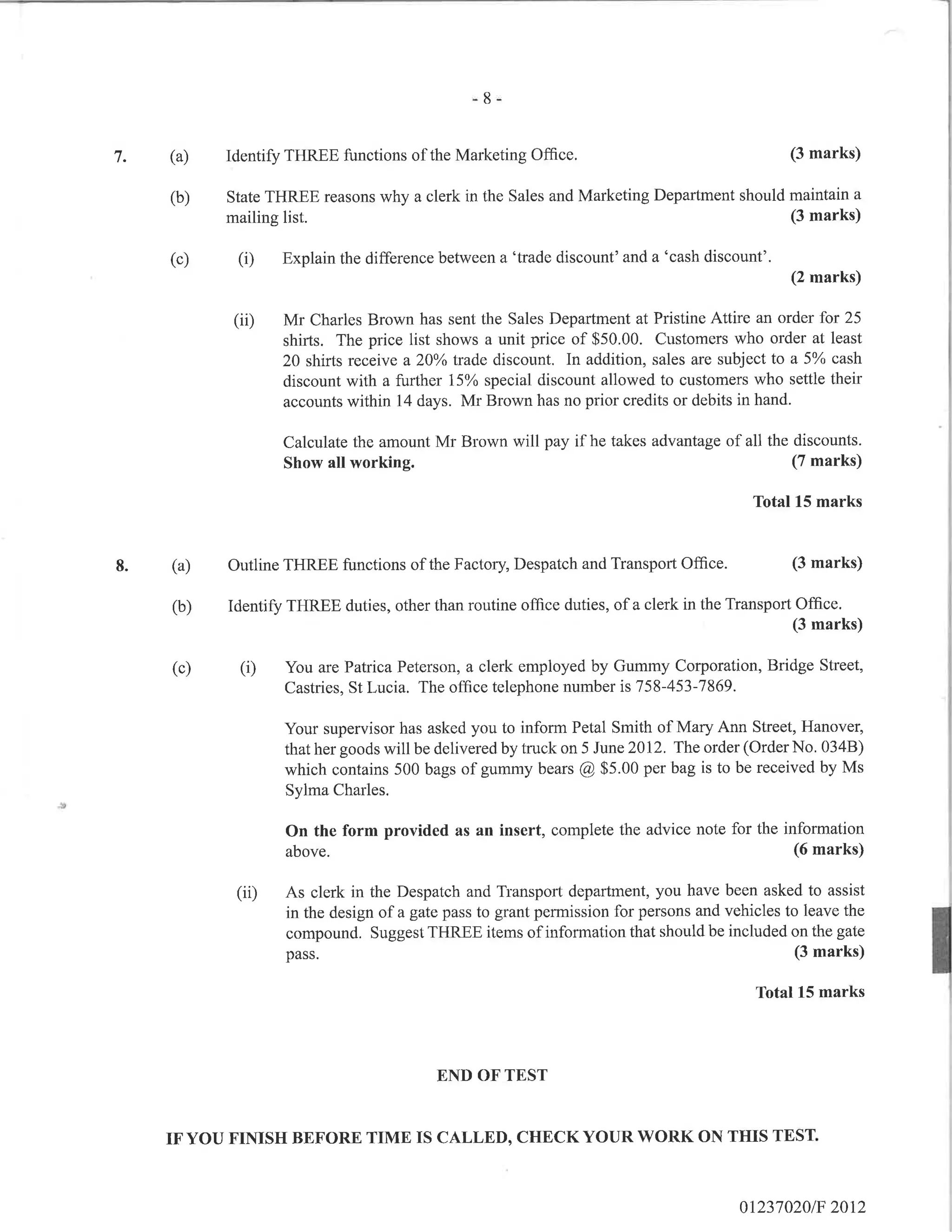 Office administration p2