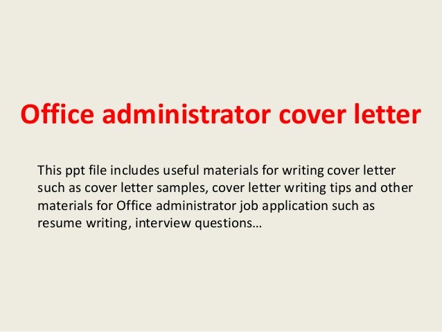 office administrator cover letter