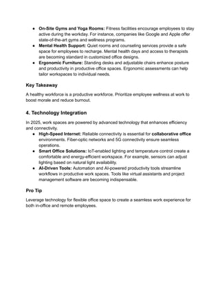 Image result for Office Amenities Employees Value Most in 2025 | PDF