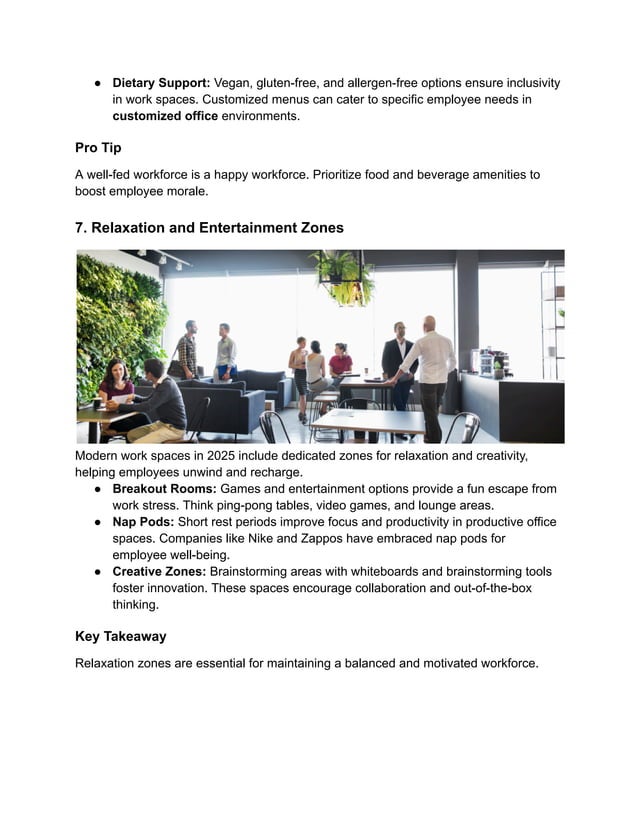 Image result for Office Amenities Employees Value Most in 2025 | PDF