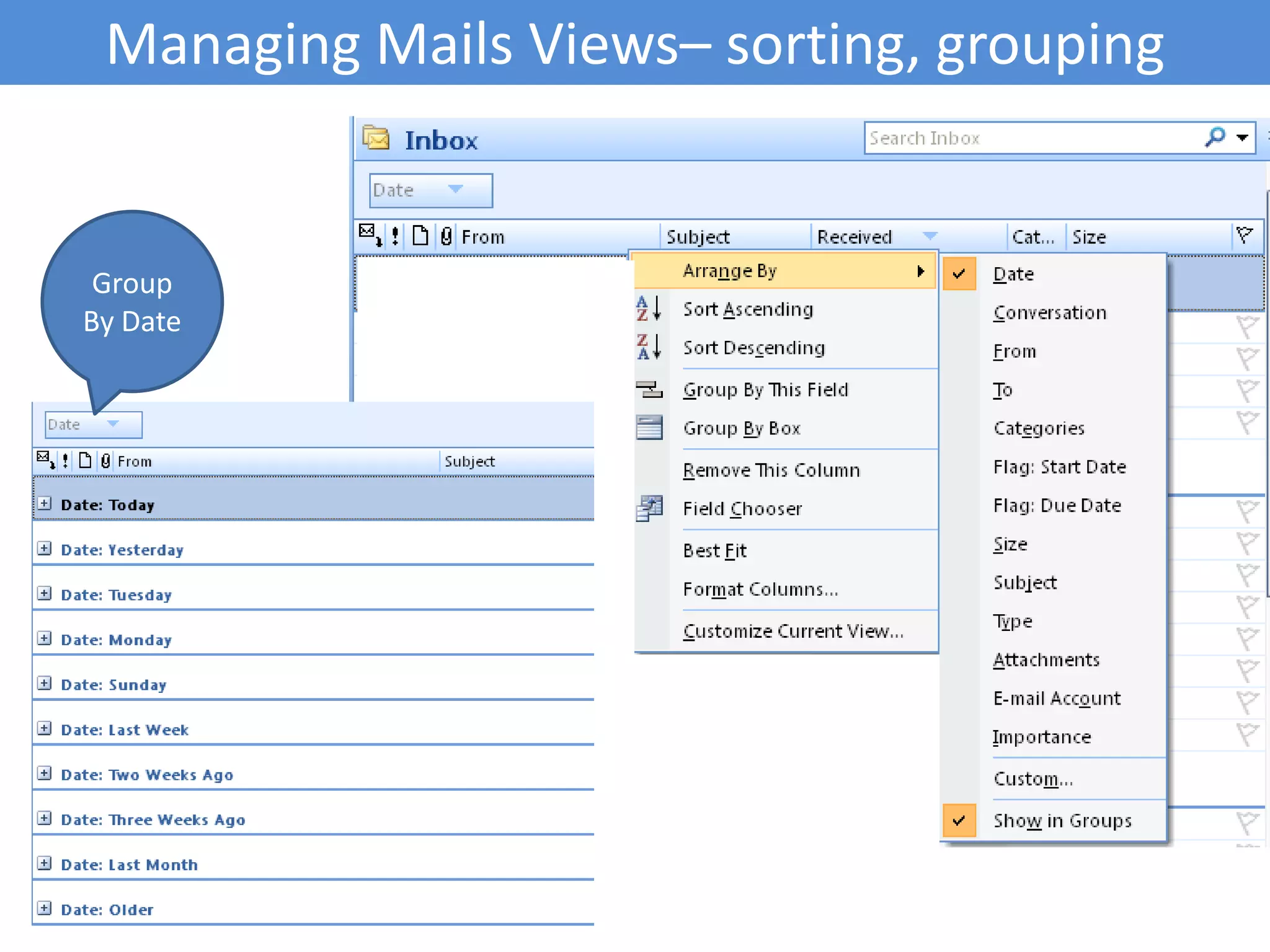 Spam/ JunkGoal: To keep inbox clear/ No urgent response pending