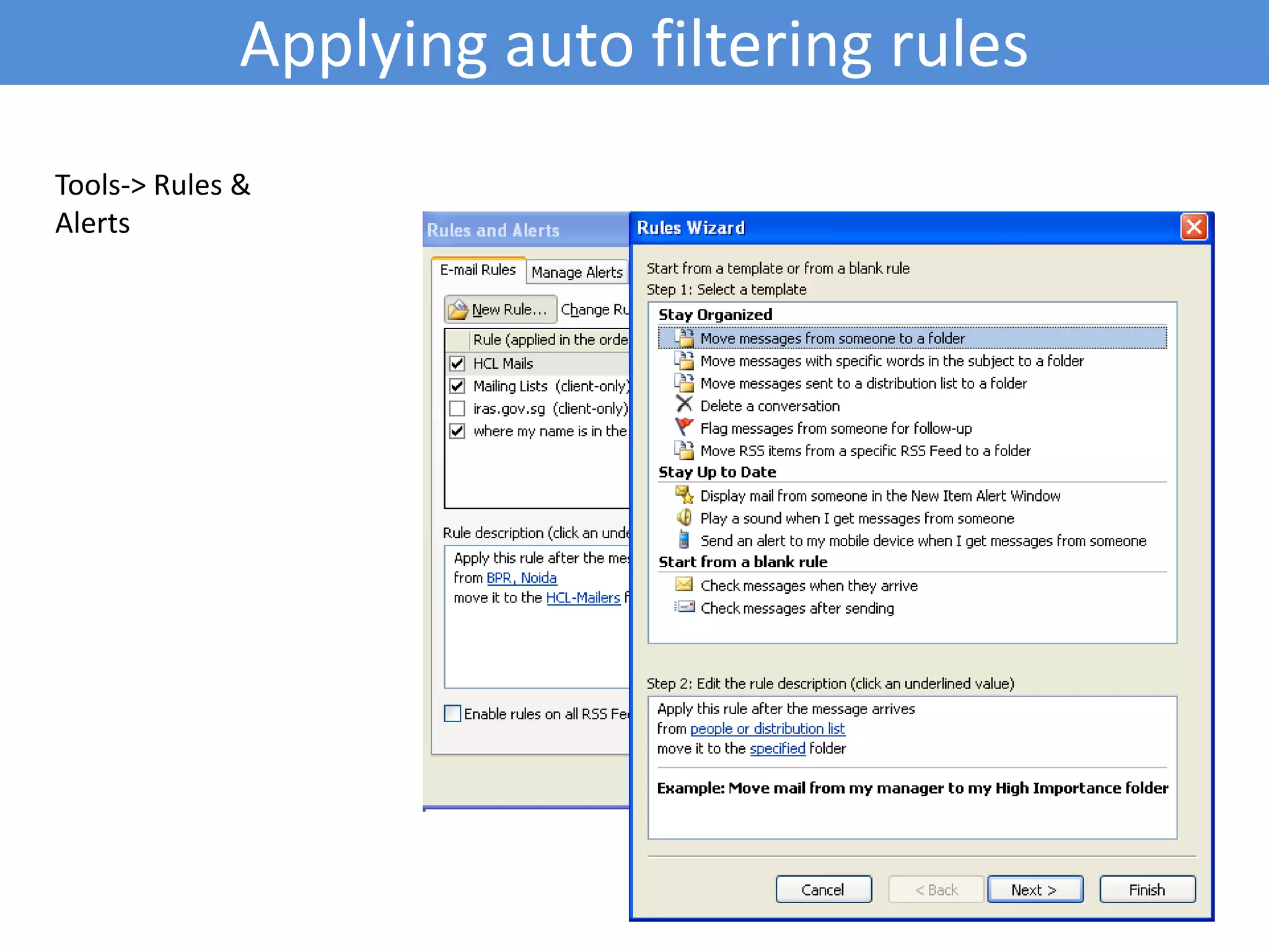 Drafting a new emailClick on New Button for drafting a new messageEmail copy (cc- Carbon Copy) to othersClick send to send message to Outbox