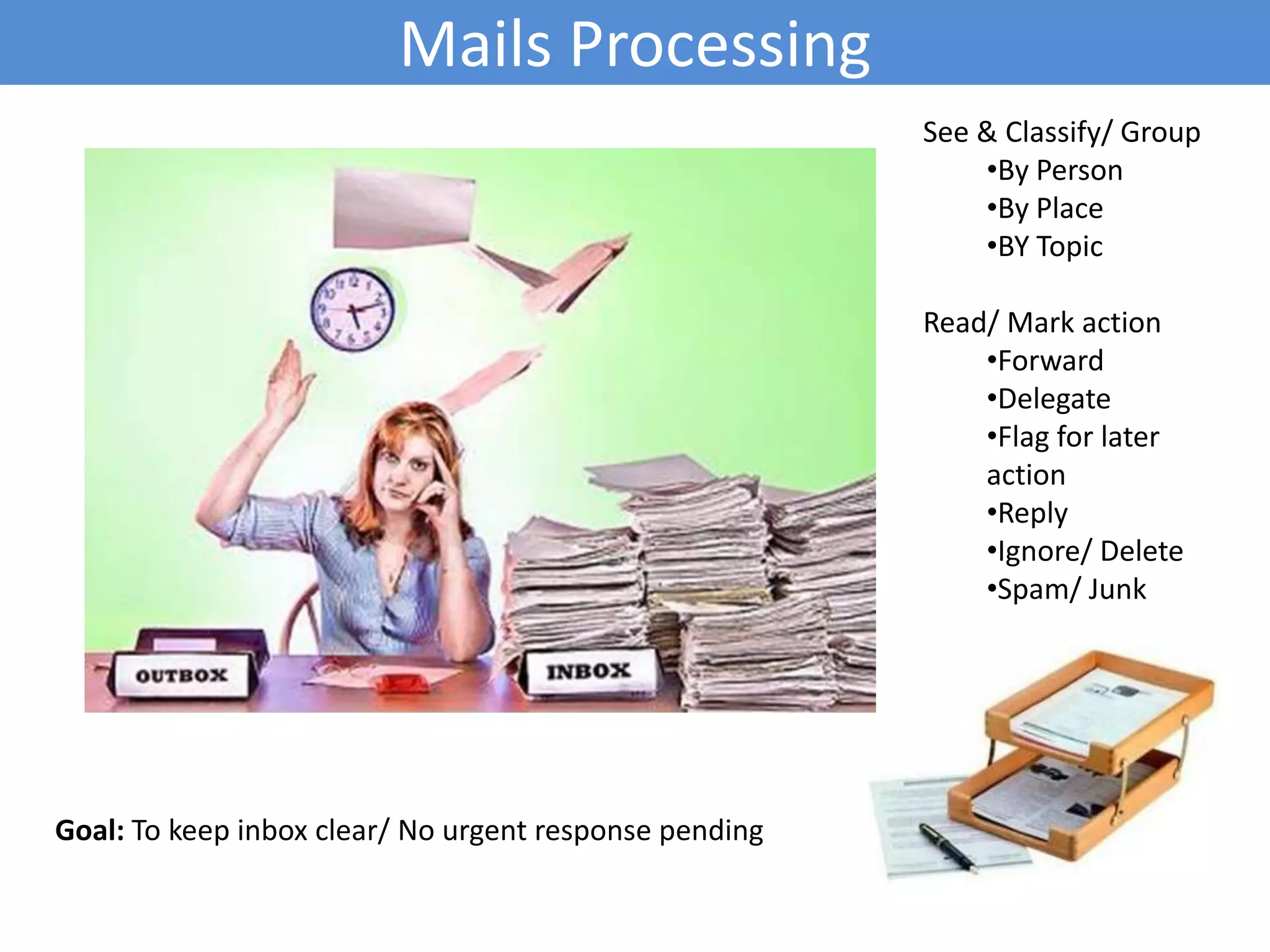 Mails Processing See & Classify/ Group By Person