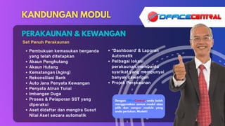 Pembukuan kemasukan berganda
yang telah ditetapkan
Akaun Penghutang
Akaun Hutang
Kematangan (Aging)
Rekonsiliasi Bank
Auto...