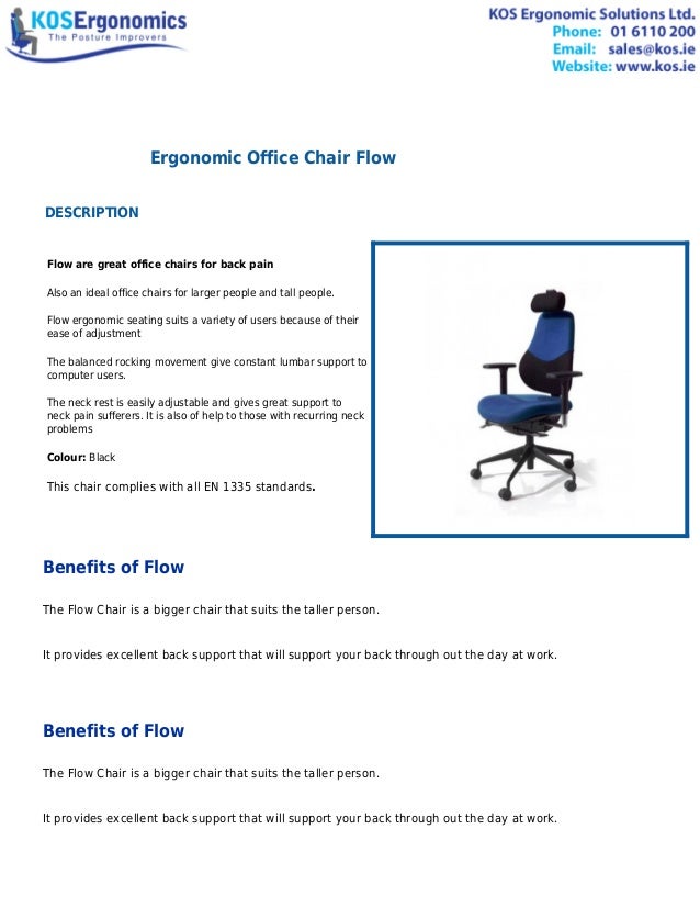 Office Chairs For Back Pain With Back Support From Kos Ireland