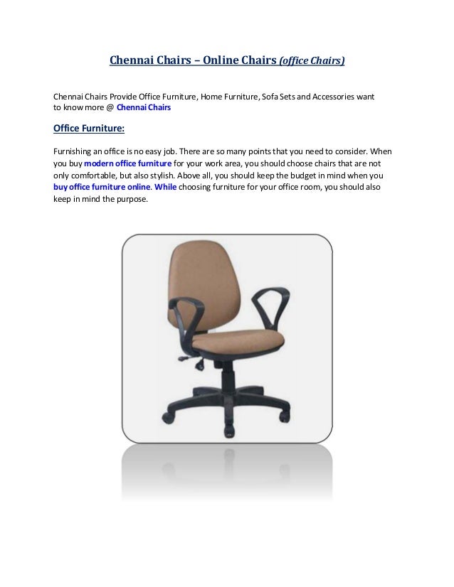 Office Chairs Online Chennai India