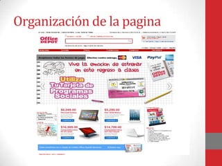 Organización de la pagina

 