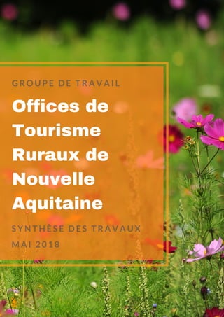 G R O U P E D E T R A V A I L
S Y N T H È S E D E S T R A V A U X
M A I 2 0 1 8
Offices de
Tourisme
Ruraux de
Nouvelle
Aquitaine
 