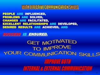 10 June 2021 33
PEOPLE ARE INFLUENCED,
PROBLEMS ARE SOLVED,
CHANGES ARE FACILITATED,
EXCELLENT RELATIONSHIPS ARE DEVELOPED,
DESIRED RESULTS ARE ACHIEVED, AND
SUCCESS IS ENSURED.
 