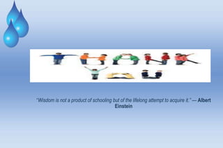 “Wisdom is not a product of schooling but of the lifelong attempt to acquire it.” — Albert
Einstein
 