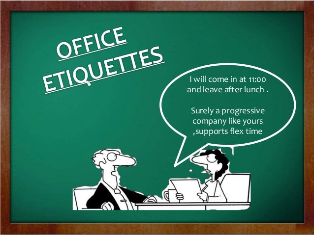Workplace etiquette ppt picture