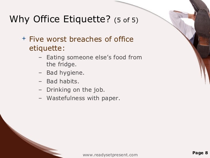 Office Etiquette PowerPoint Presentation