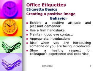 Office etiquette tips