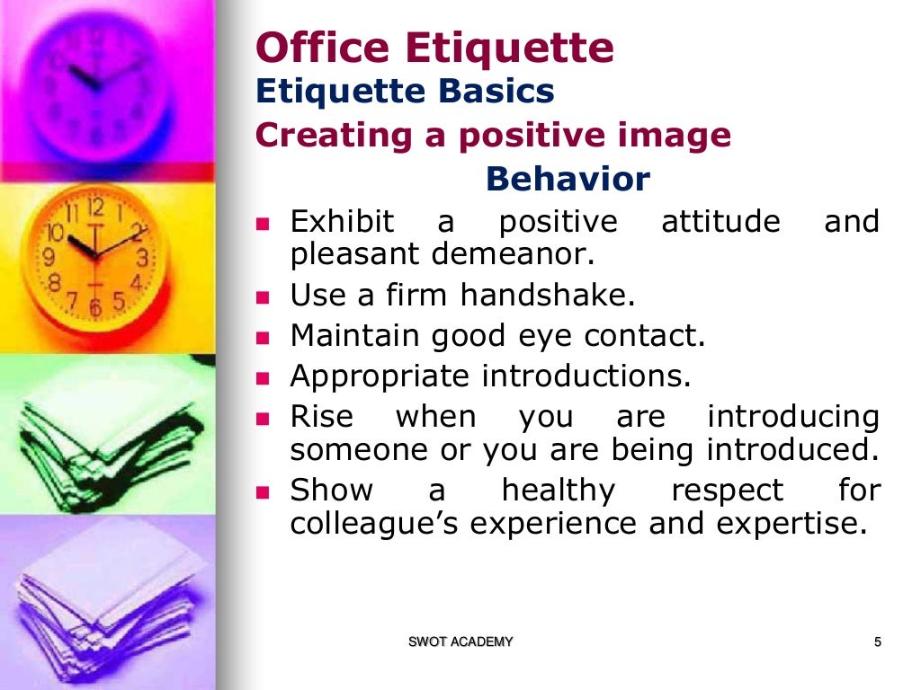 Office etiquette tips