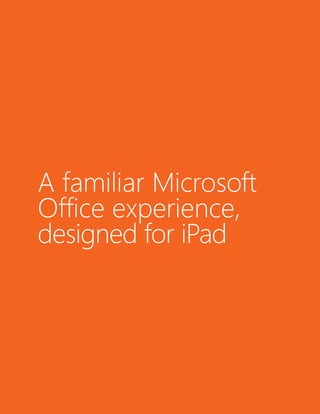 Microsoft Office for iPad Product Guide - Atidan | PDF