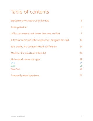 Microsoft Office for iPad Product Guide - Atidan | PDF