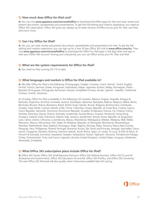 Microsoft Office for iPad Product Guide - Atidan | PDF