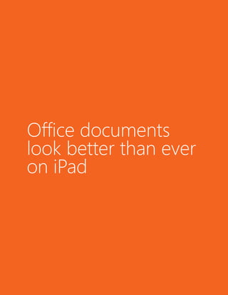 Microsoft Office for iPad Product Guide - Atidan | PDF
