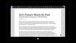 Office Touch for Windows in INK Presentation from Microsoft Research