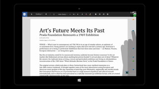 Office Touch for Windows in INK Presentation from Microsoft Research