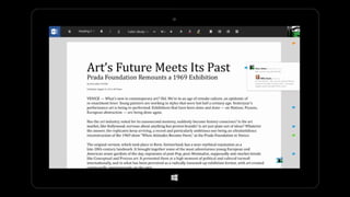 Office Touch for Windows in INK Presentation from Microsoft Research