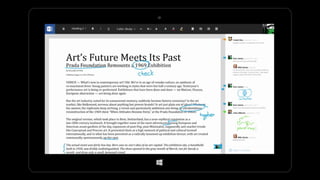 Office Touch for Windows in INK Presentation from Microsoft Research
