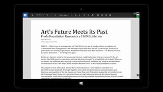 Office Touch for Windows in INK Presentation from Microsoft Research