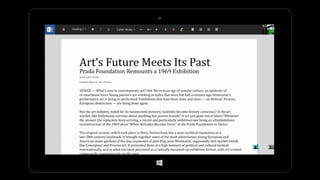 Office Touch for Windows in INK Presentation from Microsoft Research