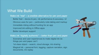 Office Touch for Windows in INK Presentation from Microsoft Research