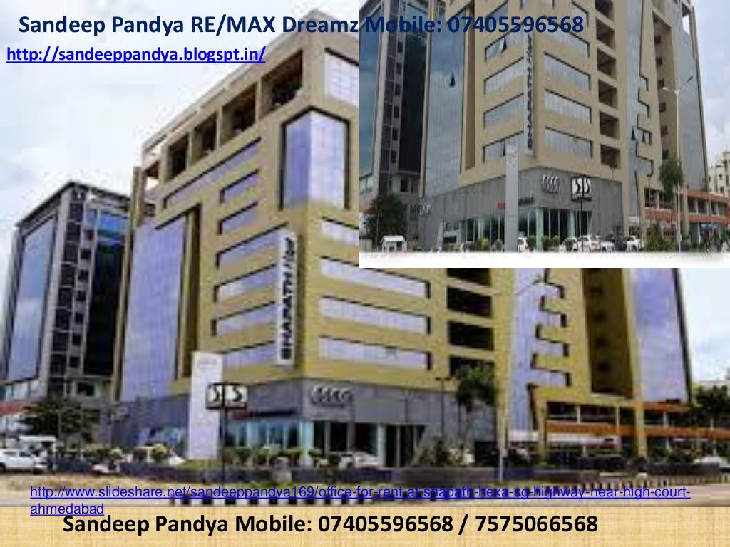Office for rent at shapath hexa sg highway near high court ahmedabad