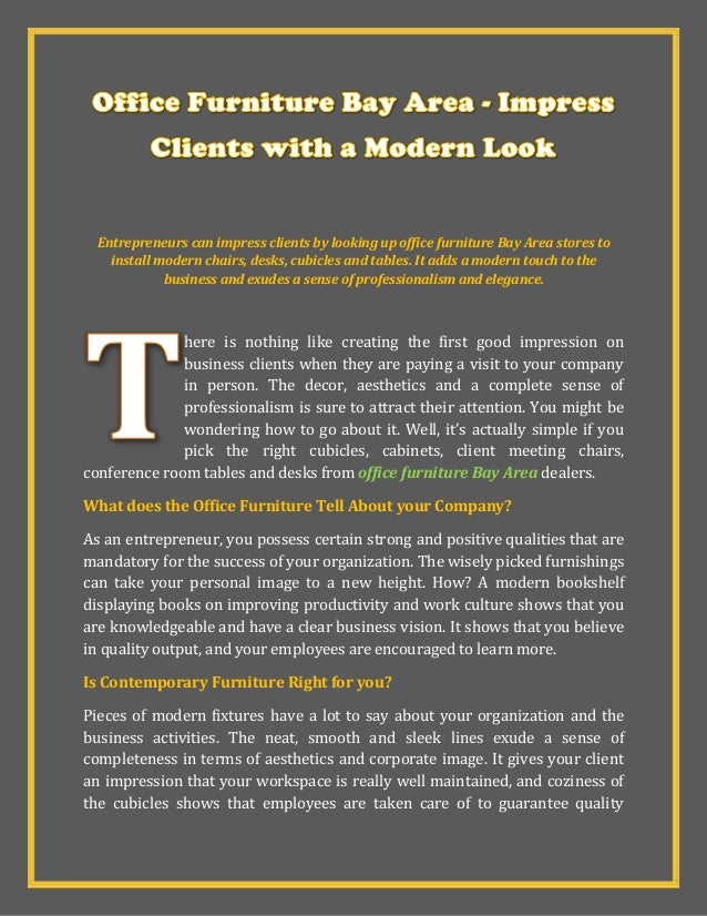 Office Furniture Bay Area Impress Clients With A Modern Look