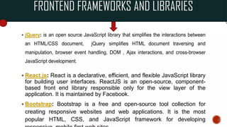 FRONTEND FRAMEWORKS AND LIBRARIES
 